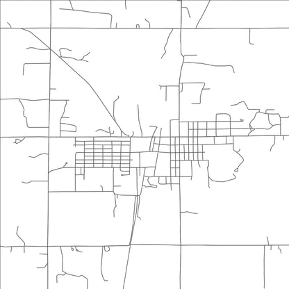 ROAD MAP OF YALE, OKLAHOMA BY MAPBAKES