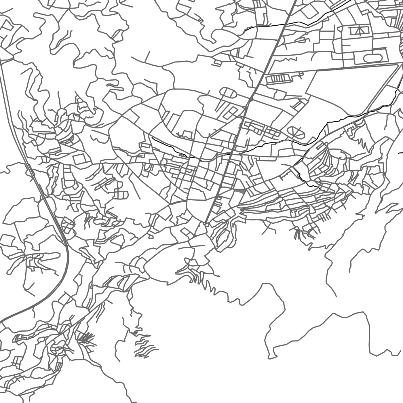 ROAD MAP OF ABBOTTABAD, PAKISTAN BY MAPBAKES