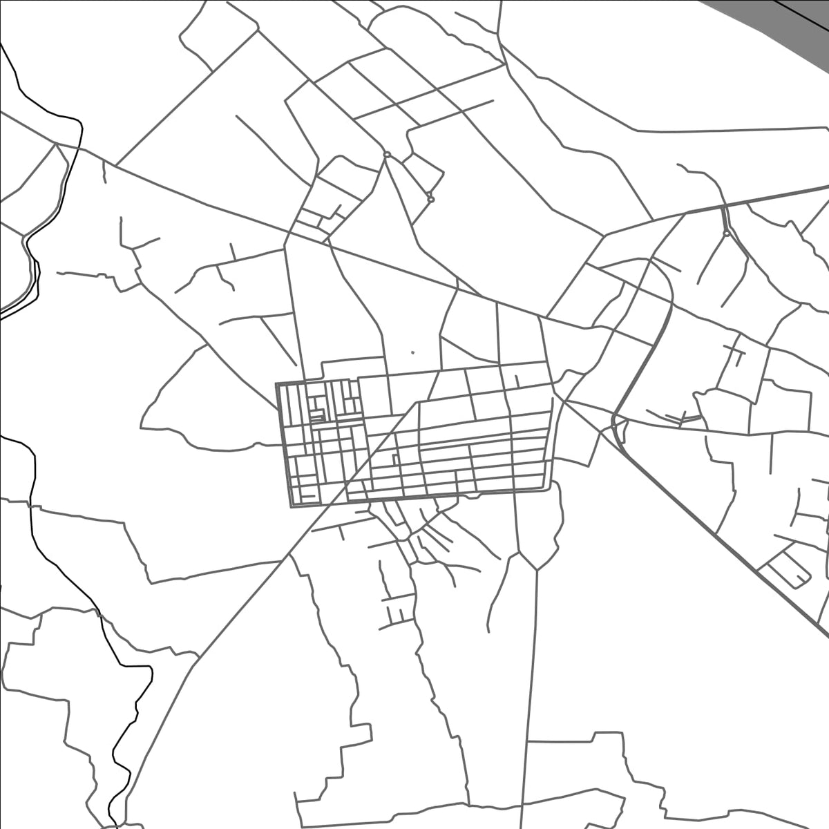 ROAD MAP OF BANNU, PAKISTAN BY MAPBAKES