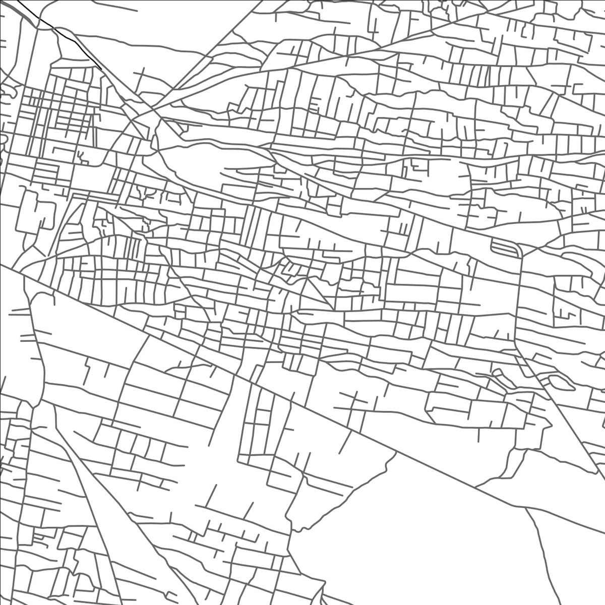 ROAD MAP OF CHAMAN, PAKISTAN BY MAPBAKES