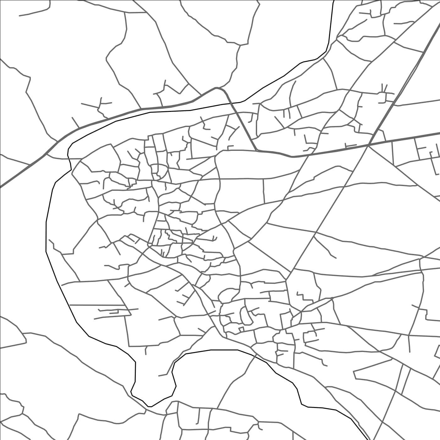 ROAD MAP OF CHARSADDA, PAKISTAN BY MAPBAKES