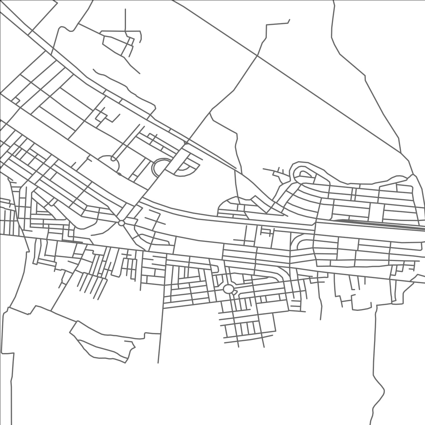 ROAD MAP OF CHENAB NAGAR, PAKISTAN BY MAPBAKES