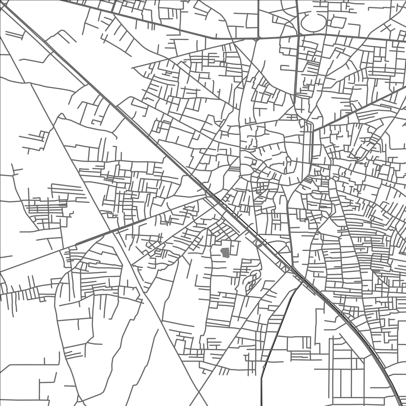 ROAD MAP OF GUJRAT, PAKISTAN BY MAPBAKES