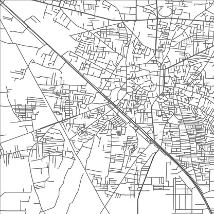 ROAD MAP OF GUJRAT, PAKISTAN BY MAPBAKES