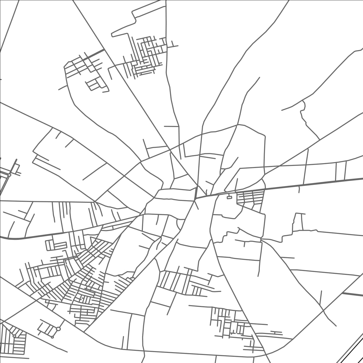 ROAD MAP OF HAFIZABAD, PAKISTAN BY MAPBAKES