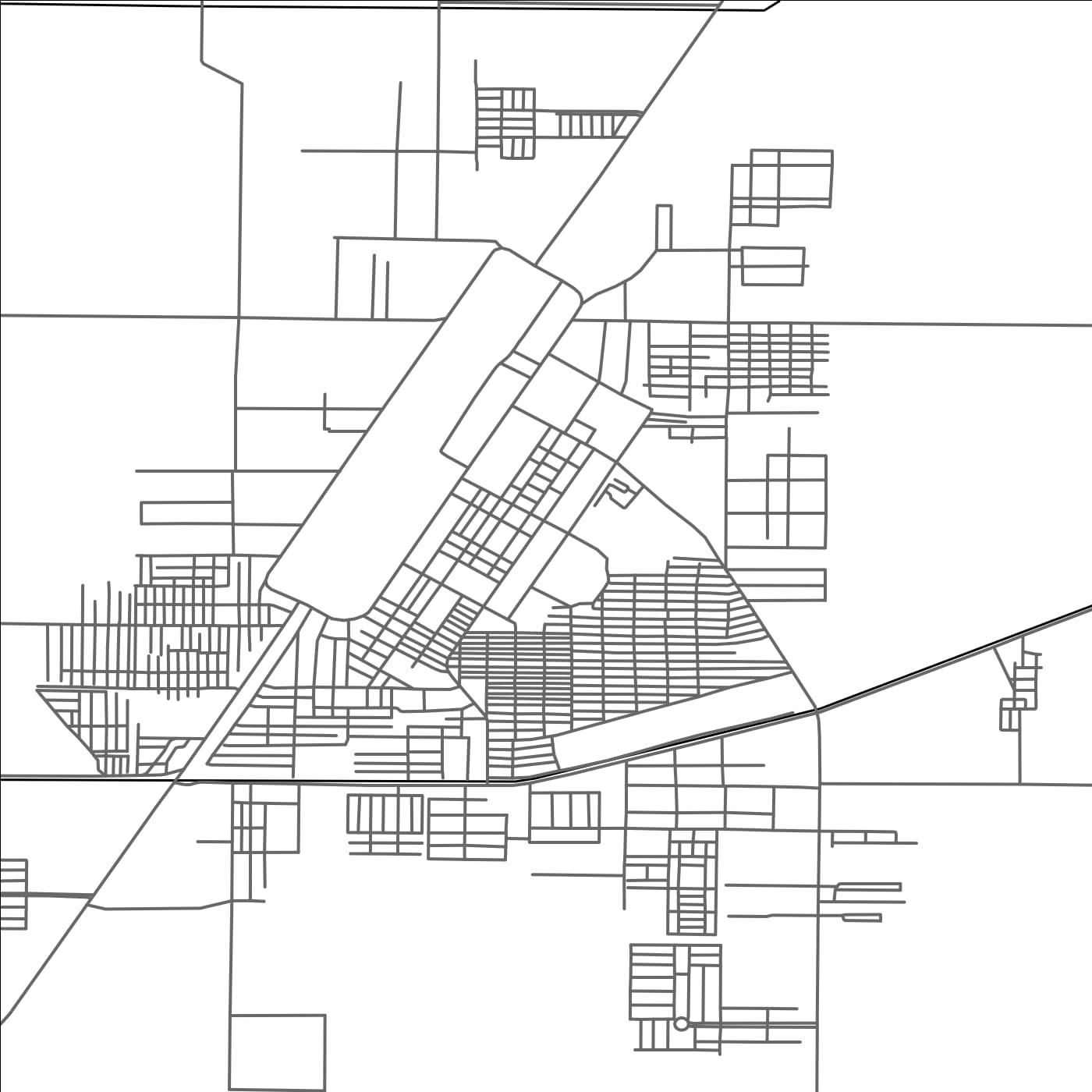 ROAD MAP OF HARUNABAD, PAKISTAN BY MAPBAKES