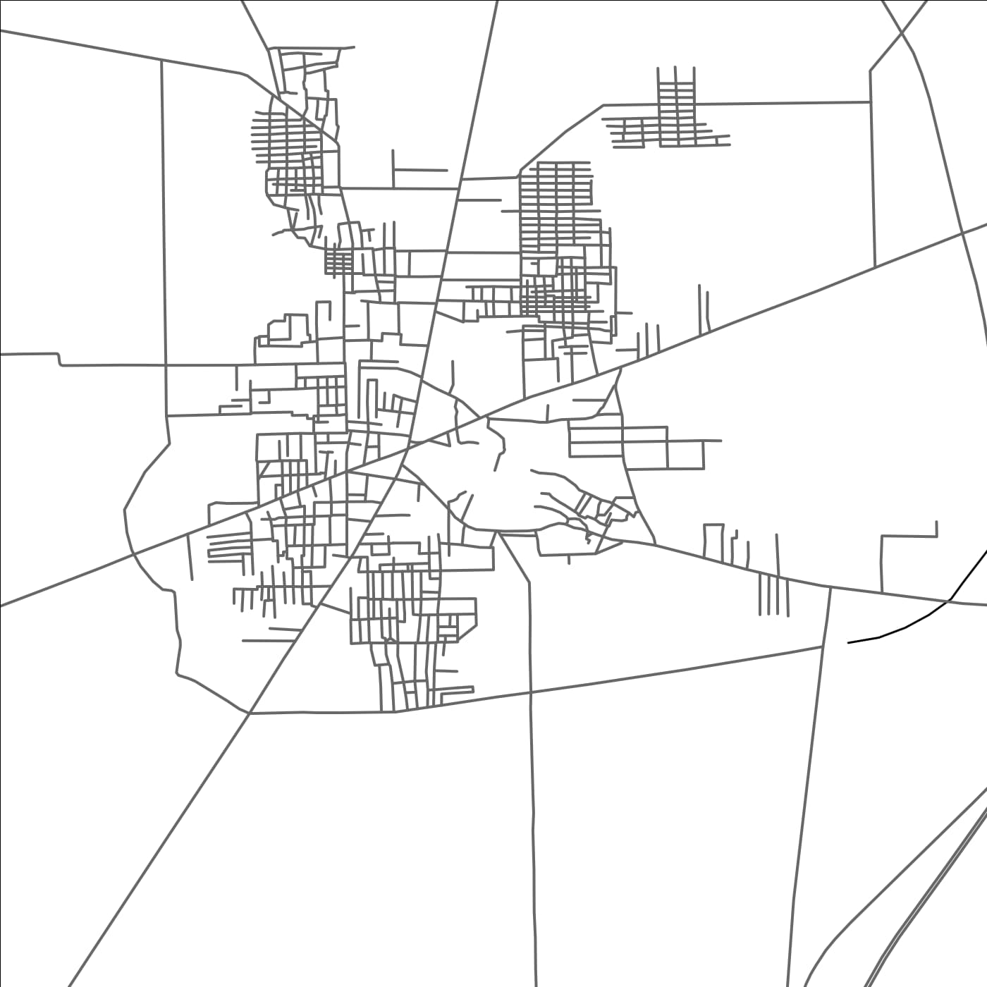 ROAD MAP OF JALALPUR PIRWALA, PAKISTAN BY MAPBAKES