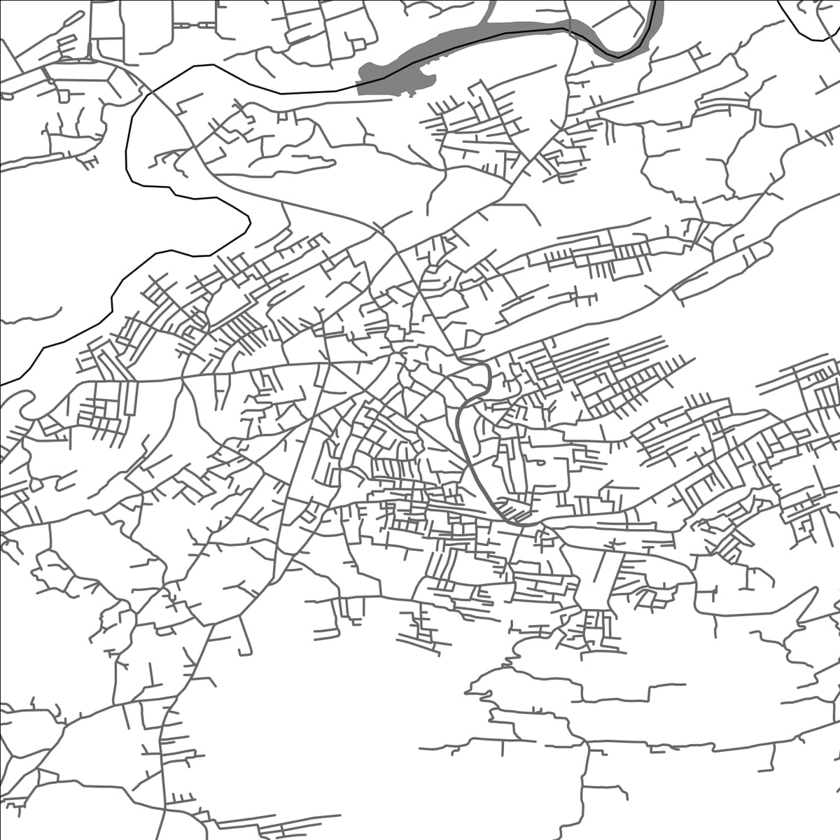 ROAD MAP OF KAHUTA, PAKISTAN BY MAPBAKES
