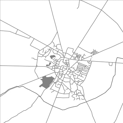 ROAD MAP OF KAMBAR, PAKISTAN BY MAPBAKES