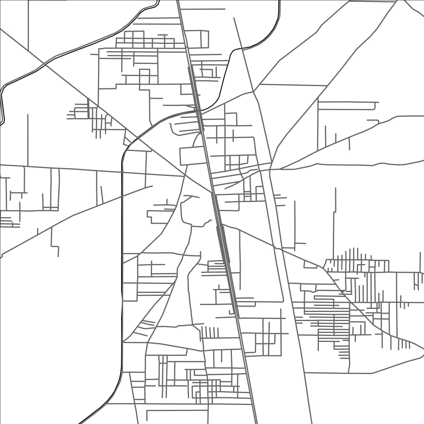 ROAD MAP OF KAMOKE, PAKISTAN BY MAPBAKES