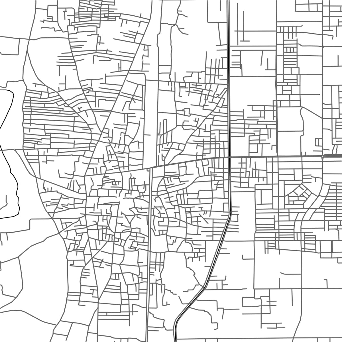 ROAD MAP OF LAYYAH, PAKISTAN BY MAPBAKES