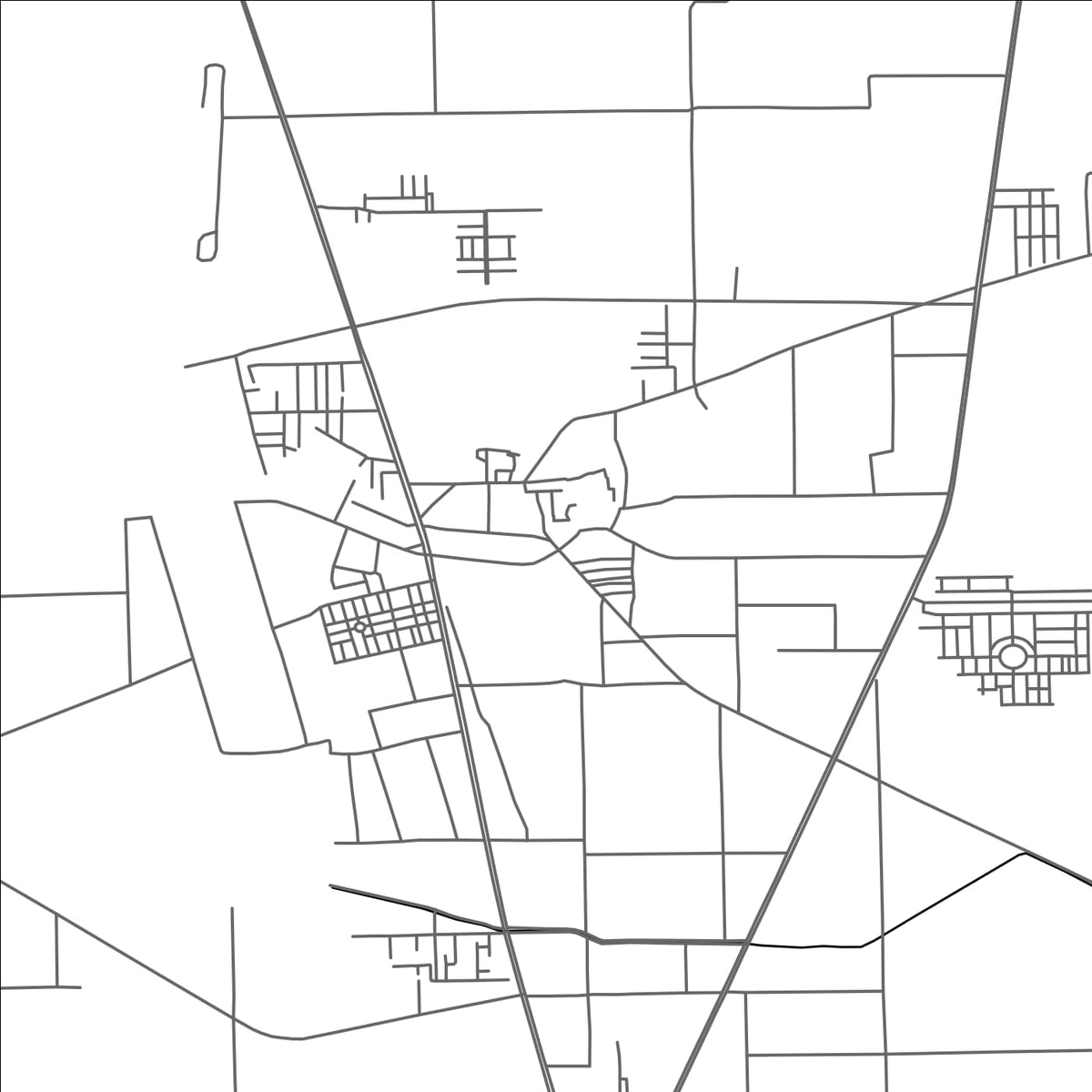 ROAD MAP OF LODHRAN, PAKISTAN BY MAPBAKES