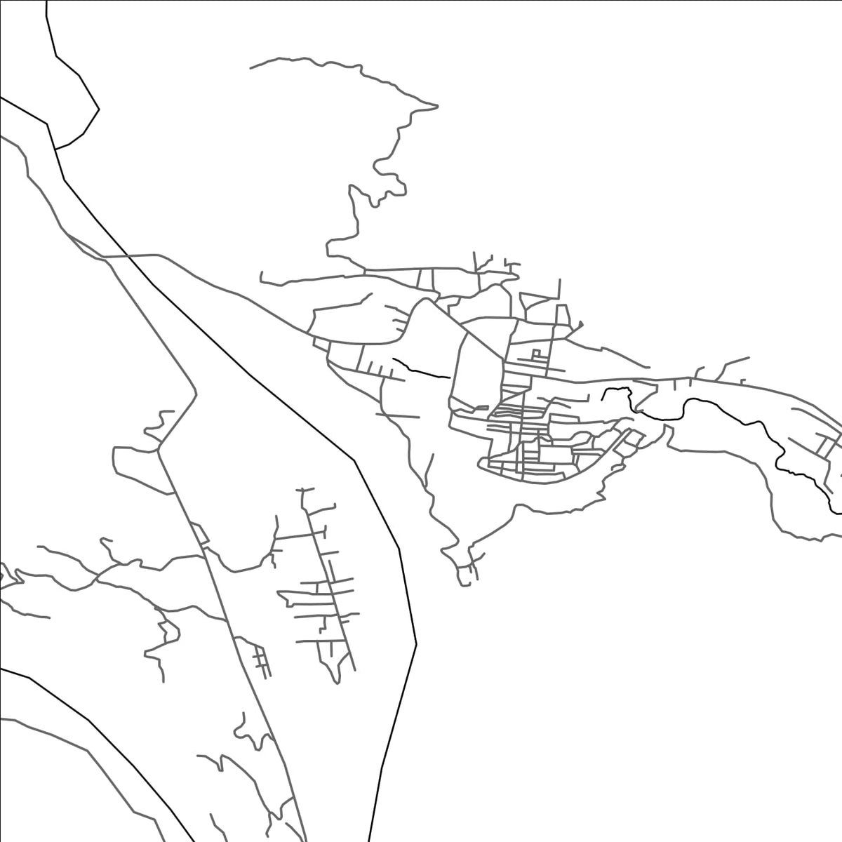 ROAD MAP OF MACH, PAKISTAN BY MAPBAKES