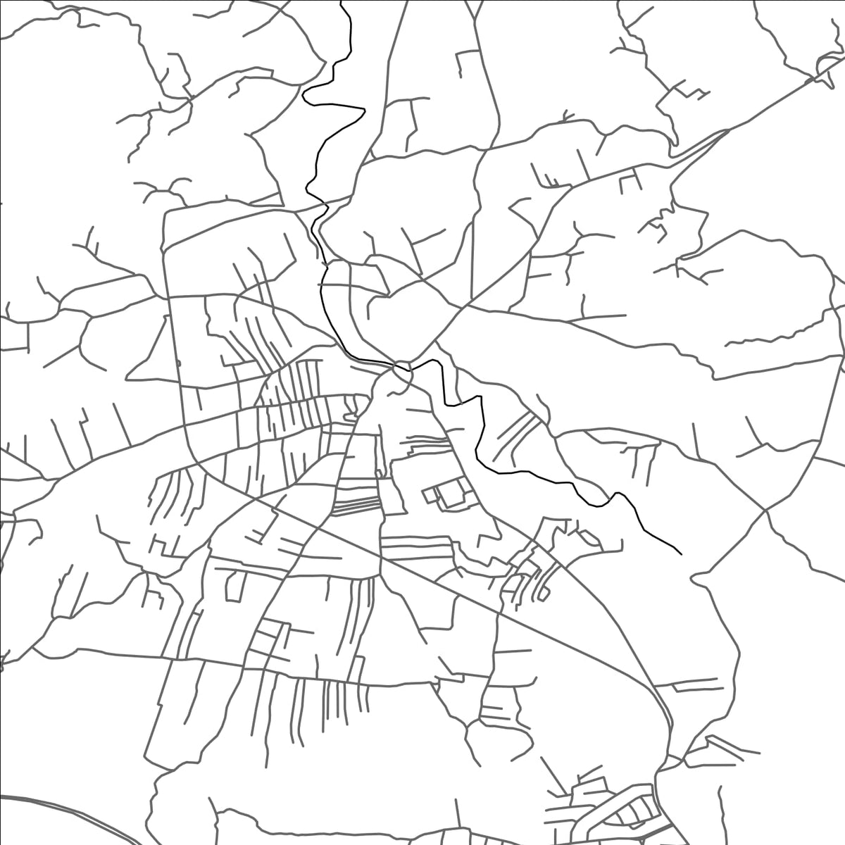 ROAD MAP OF MANSEHRA, PAKISTAN BY MAPBAKES