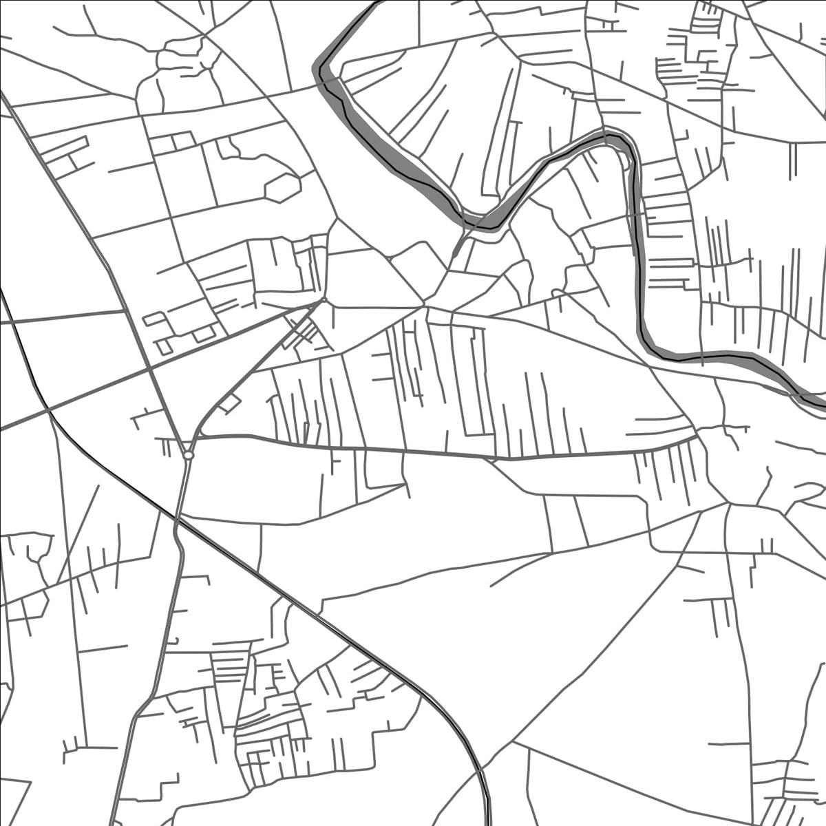 ROAD MAP OF MARDAN, PAKISTAN BY MAPBAKES