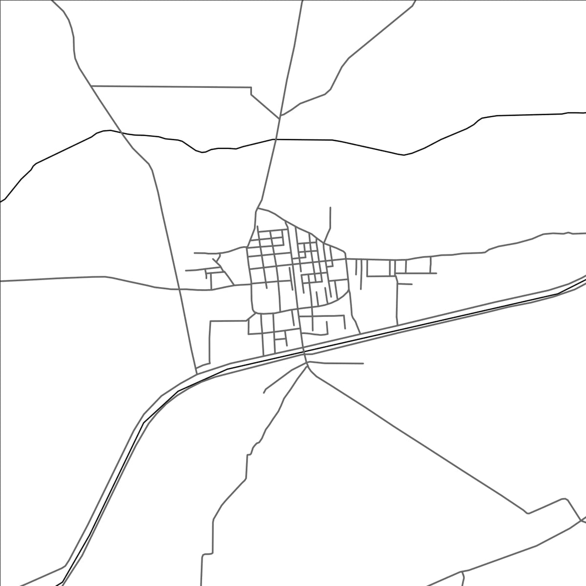 ROAD MAP OF MINCHIANABAD, PAKISTAN BY MAPBAKES