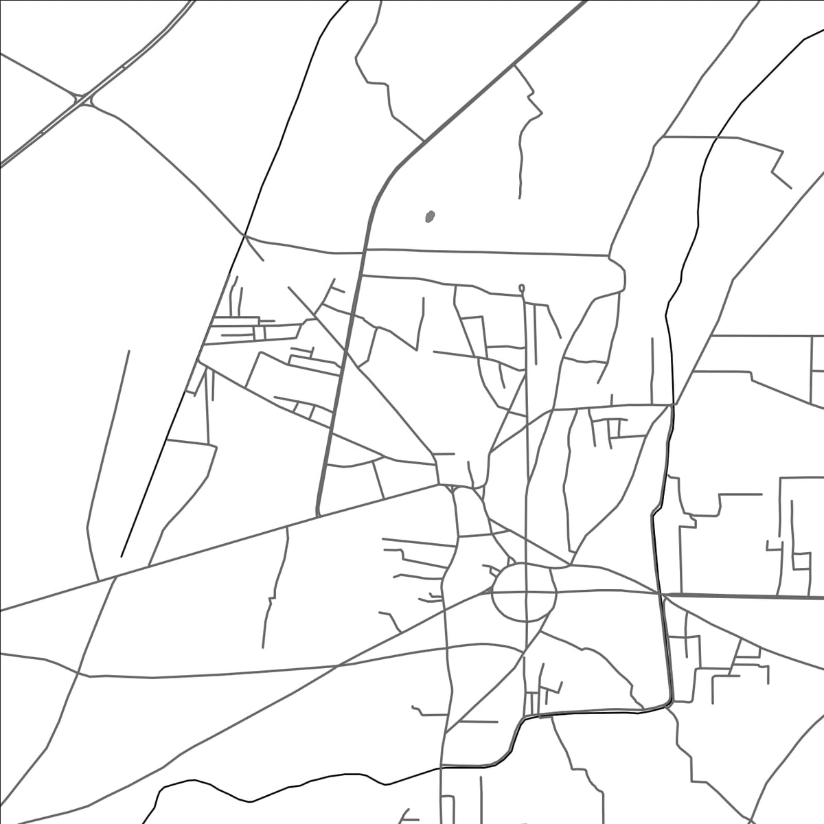 ROAD MAP OF MUZAFFARGARH, PAKISTAN BY MAPBAKES