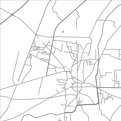 ROAD MAP OF MUZAFFARGARH, PAKISTAN BY MAPBAKES