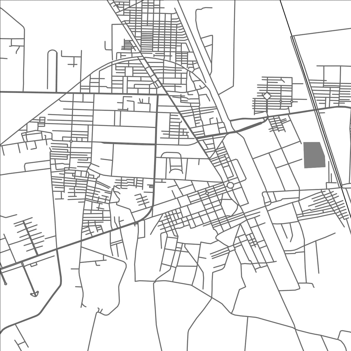 ROAD MAP OF NAWABSHAH, PAKISTAN BY MAPBAKES