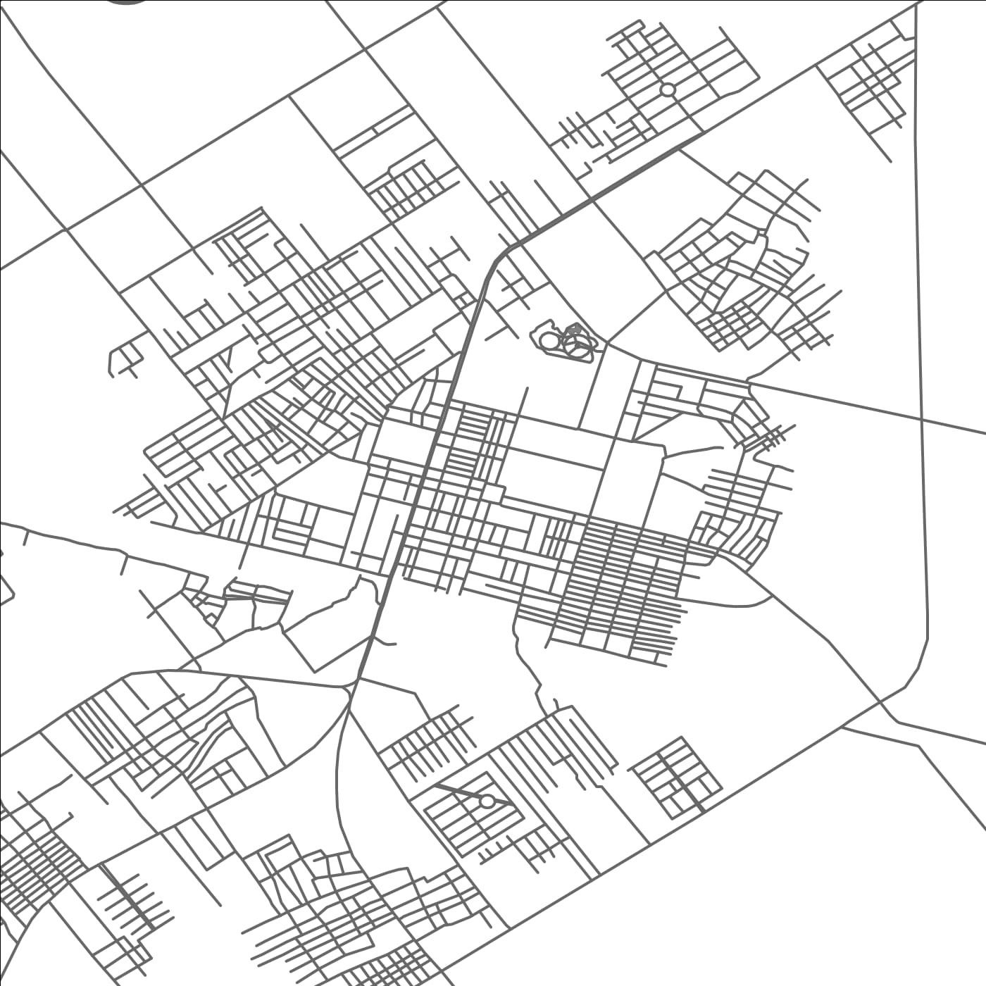 ROAD MAP OF PIR MAHAL, PAKISTAN BY MAPBAKES