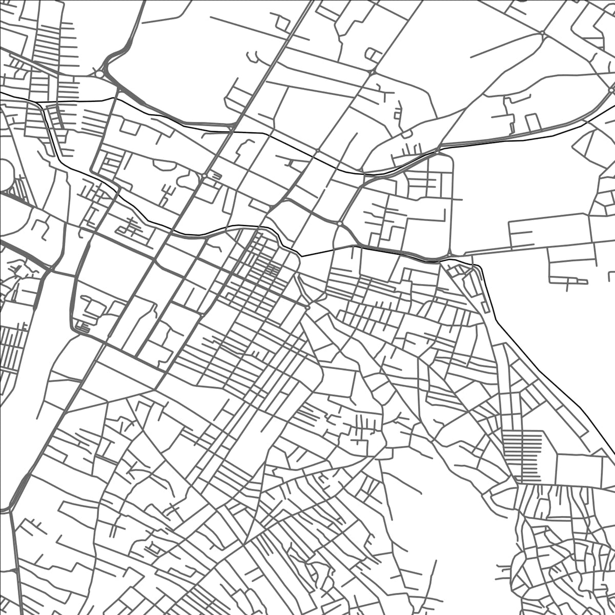 ROAD MAP OF QUETTA, PAKISTAN BY MAPBAKES