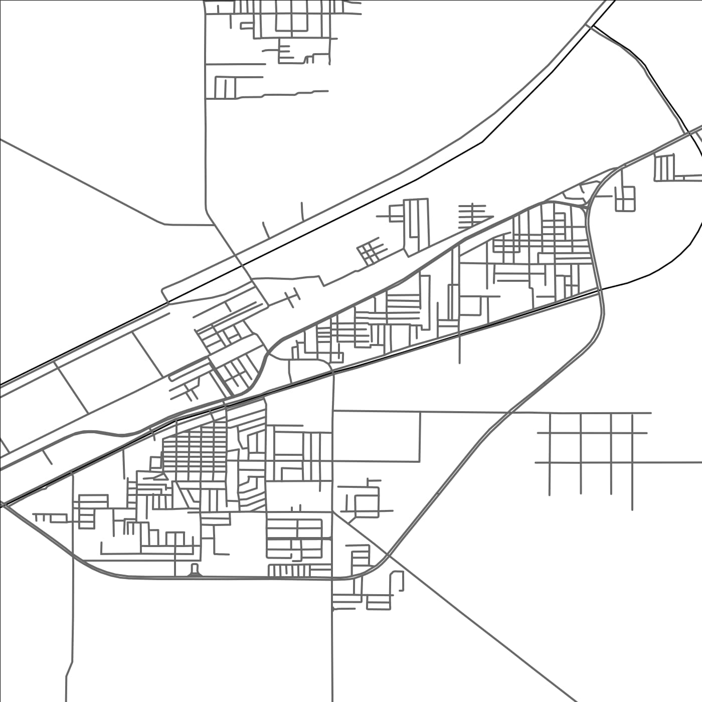 ROAD MAP OF RENALA KHURD, PAKISTAN BY MAPBAKES