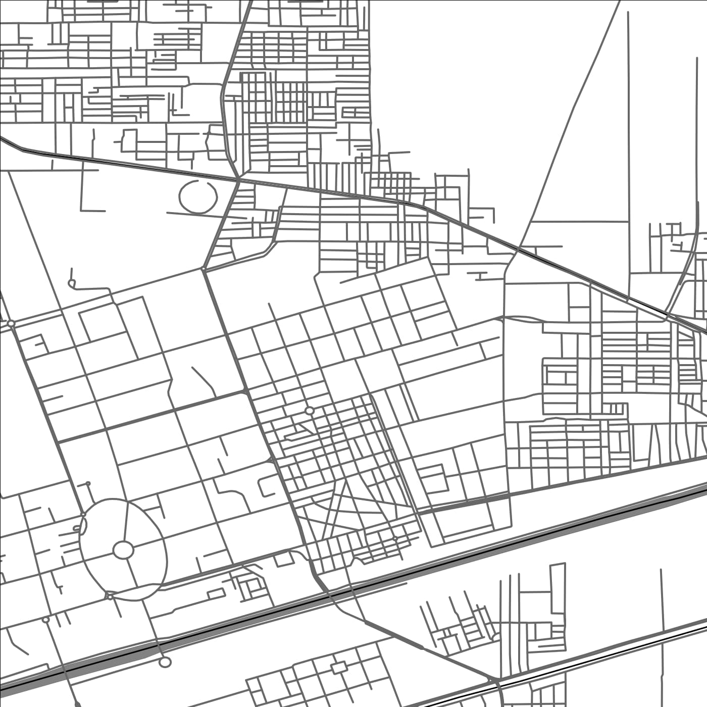 ROAD MAP OF SAHIWAL, PAKISTAN BY MAPBAKES