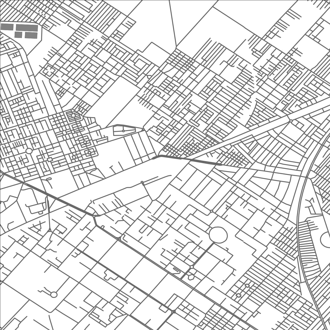 ROAD MAP OF SARGODHA, PAKISTAN BY MAPBAKES