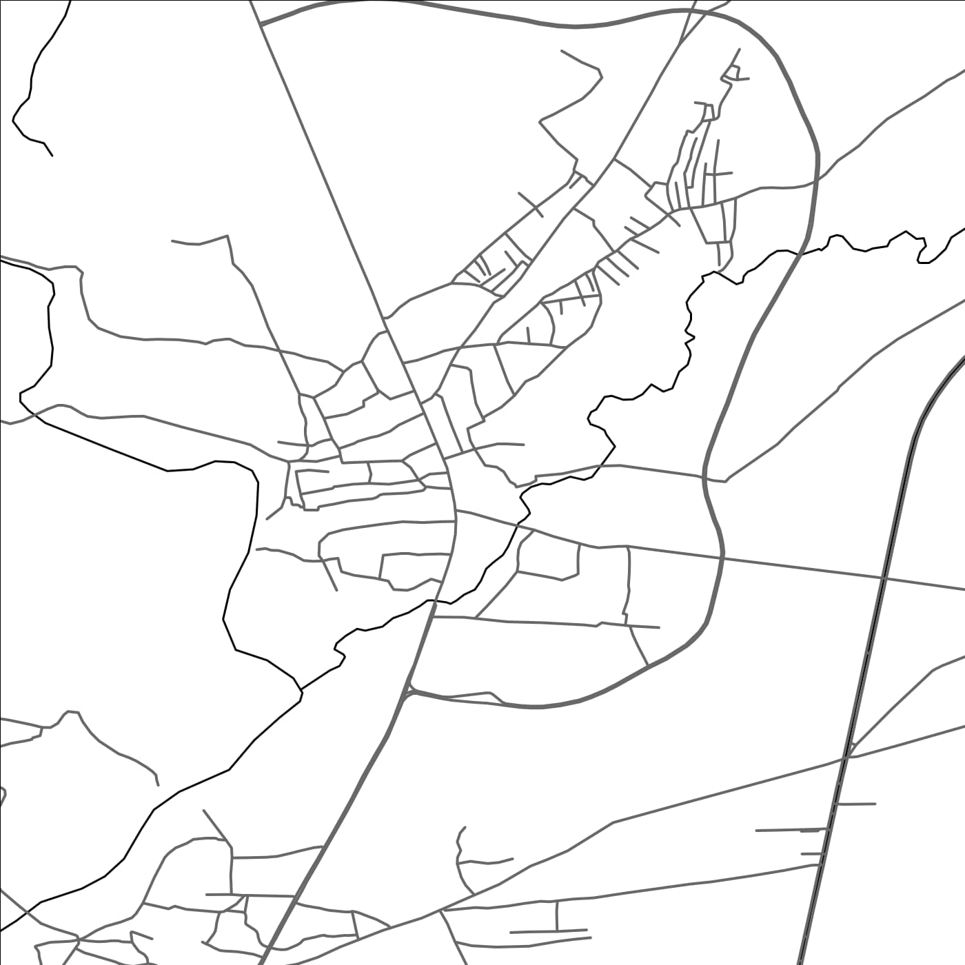 ROAD MAP OF UTMANZAI, PAKISTAN BY MAPBAKES