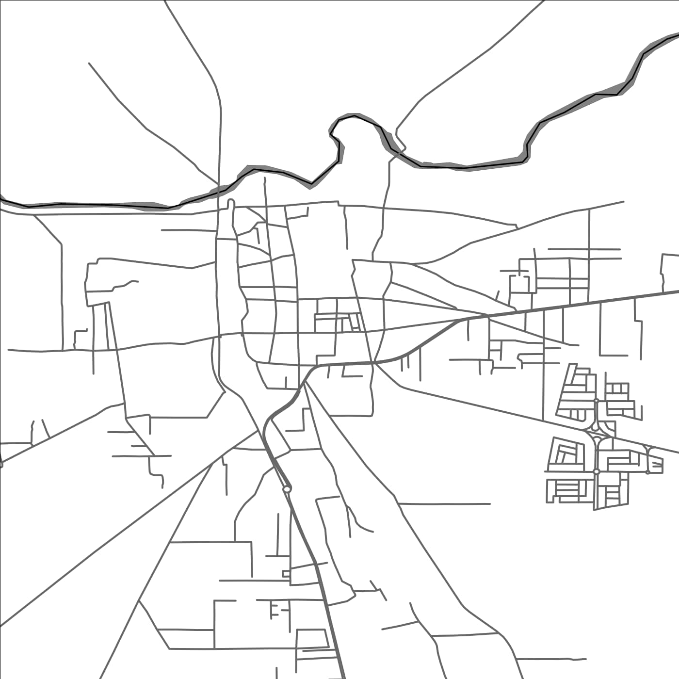 ROAD MAP OF WAZIRABAD, PAKISTAN BY MAPBAKES