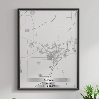 ROAD MAP OF ARIFWALA, PAKISTAN BY MAPBAKES
