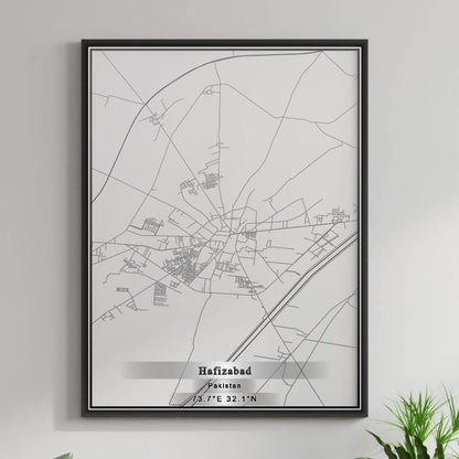 ROAD MAP OF HAFIZABAD, PAKISTAN BY MAPBAKES