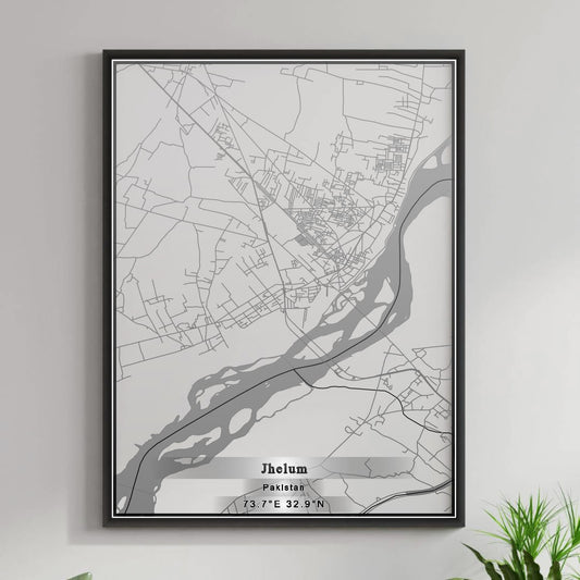 ROAD MAP OF JHELUM, PAKISTAN BY MAPBAKES