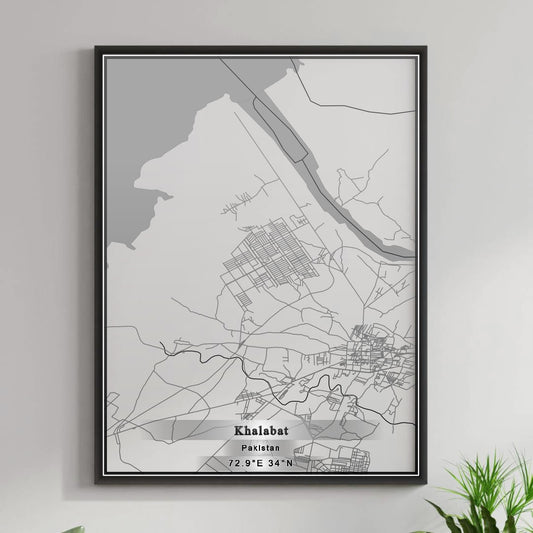 ROAD MAP OF KHALABAT, PAKISTAN BY MAPBAKES