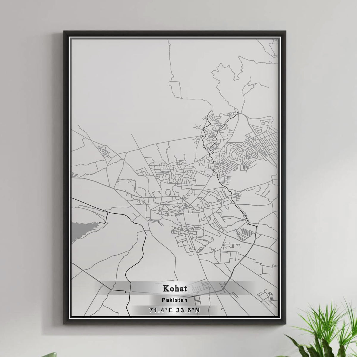 ROAD MAP OF KOHAT, PAKISTAN BY MAPBAKES