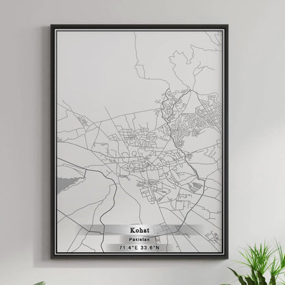 ROAD MAP OF KOHAT, PAKISTAN BY MAPBAKES
