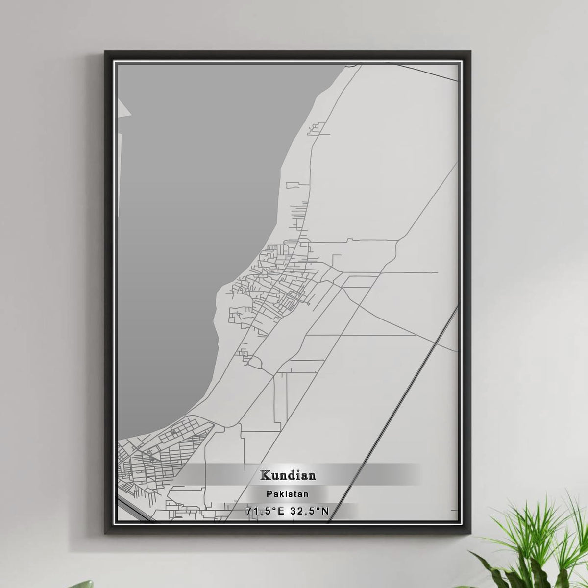ROAD MAP OF KUNDIAN, PAKISTAN BY MAPBAKES