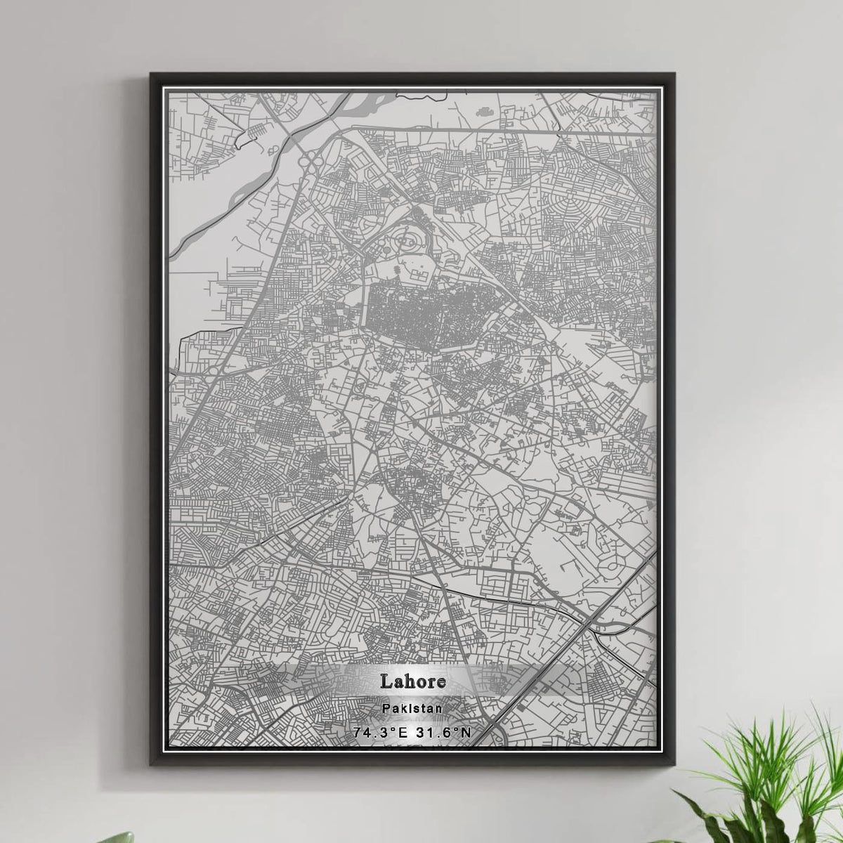 ROAD MAP OF LAHORE, PAKISTAN BY MAPBAKES