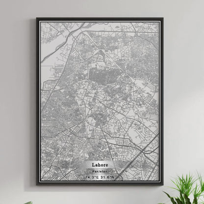 ROAD MAP OF LAHORE, PAKISTAN BY MAPBAKES