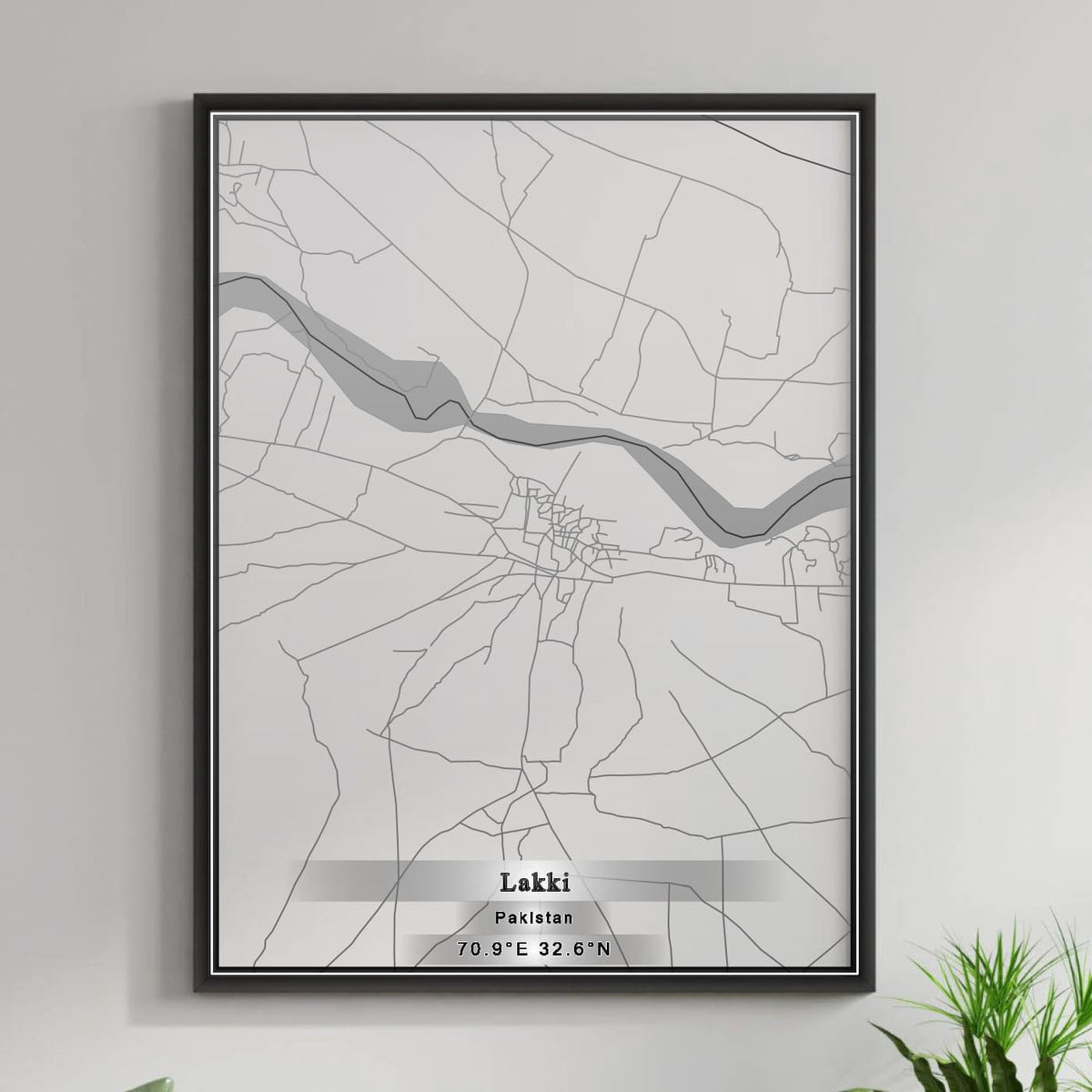ROAD MAP OF LAKKI, PAKISTAN BY MAPBAKES