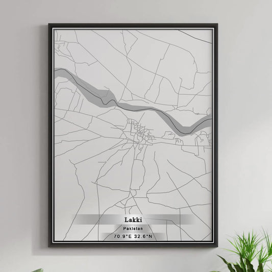 ROAD MAP OF LAKKI, PAKISTAN BY MAPBAKES