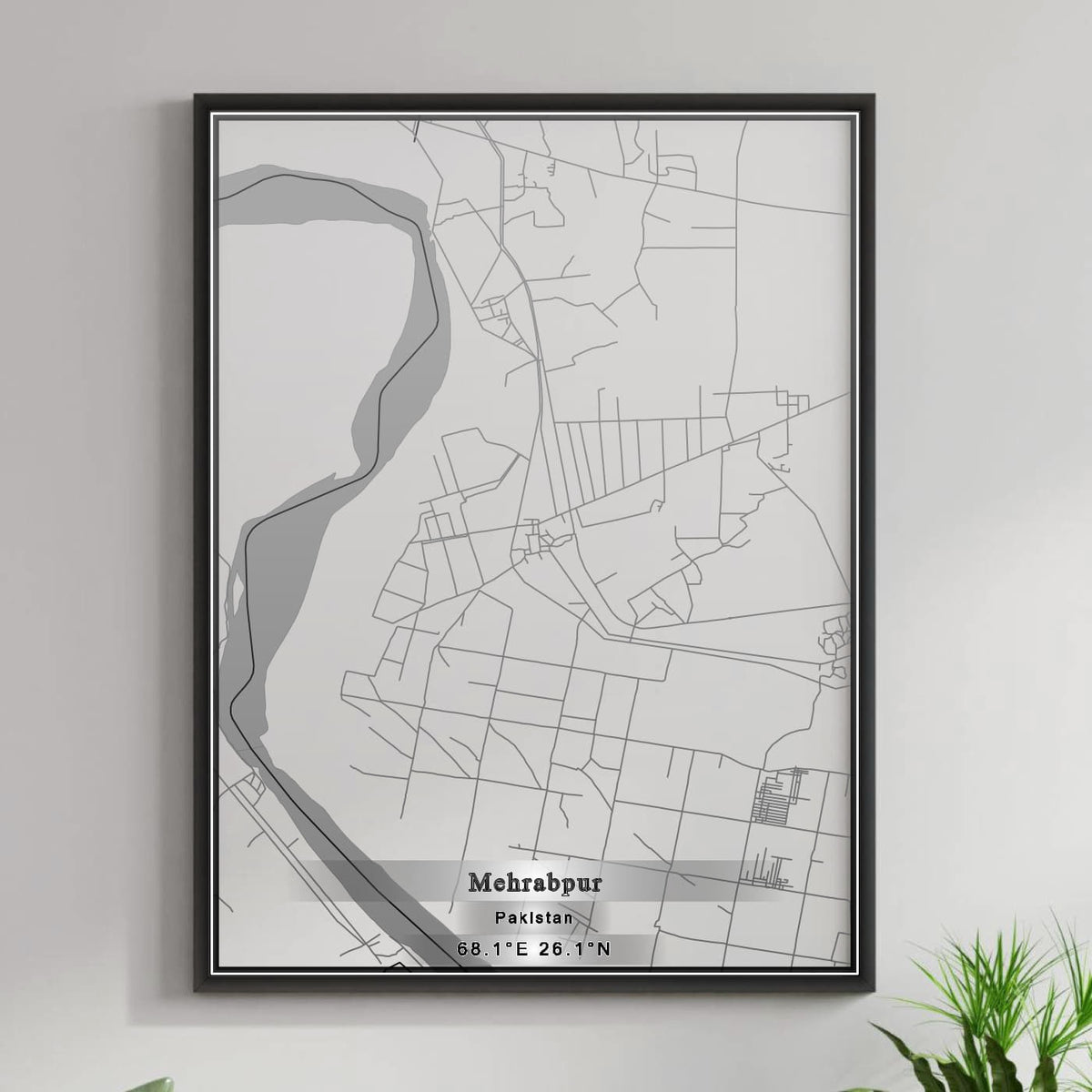 ROAD MAP OF MEHRABPUR, PAKISTAN BY MAPBAKES