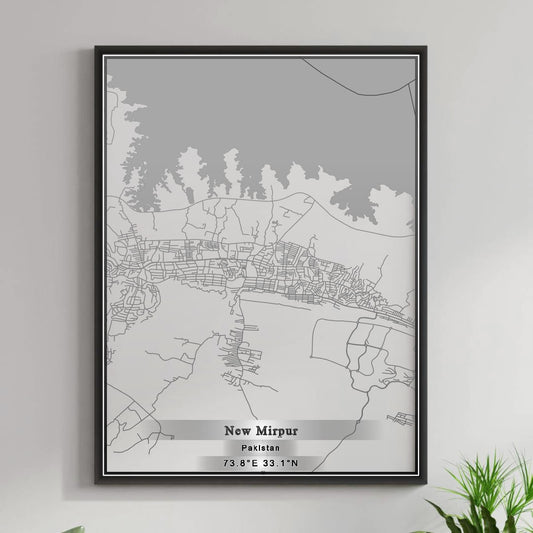 ROAD MAP OF NEW MIRPUR, PAKISTAN BY MAPBAKES