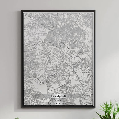 ROAD MAP OF RAWALPINDI, PAKISTAN BY MAPBAKES