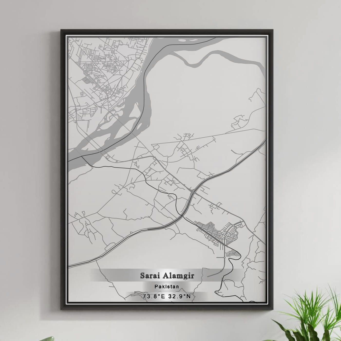 ROAD MAP OF SARAI ALAMGIR, PAKISTAN BY MAPBAKES