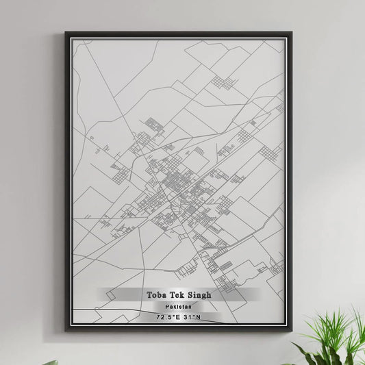 ROAD MAP OF TOBA TEK SINGH, PAKISTAN BY MAPBAKES