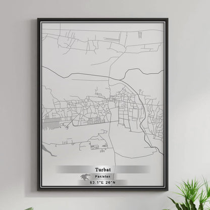 ROAD MAP OF TURBAT, PAKISTAN BY MAPBAKES