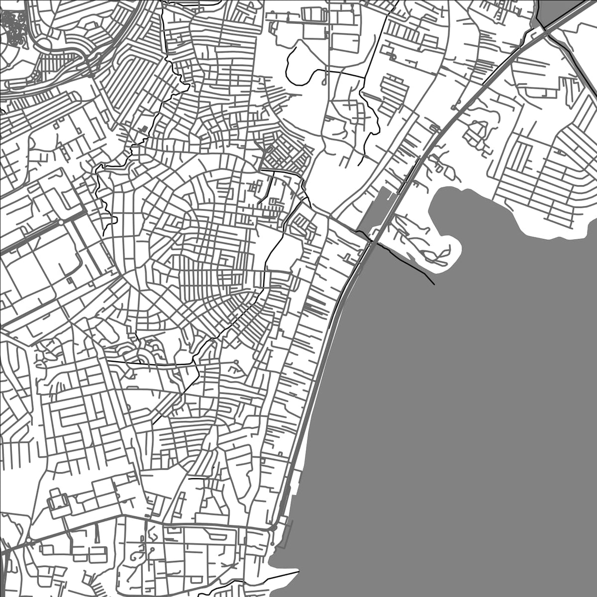 ROAD MAP OF LOWER BICUTAN, PHILIPPINES BY MAPBAKES