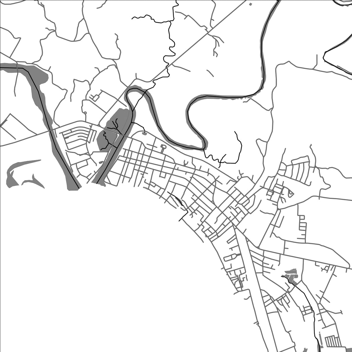 ROAD MAP OF MAMBURAO, PHILIPPINES BY MAPBAKES
