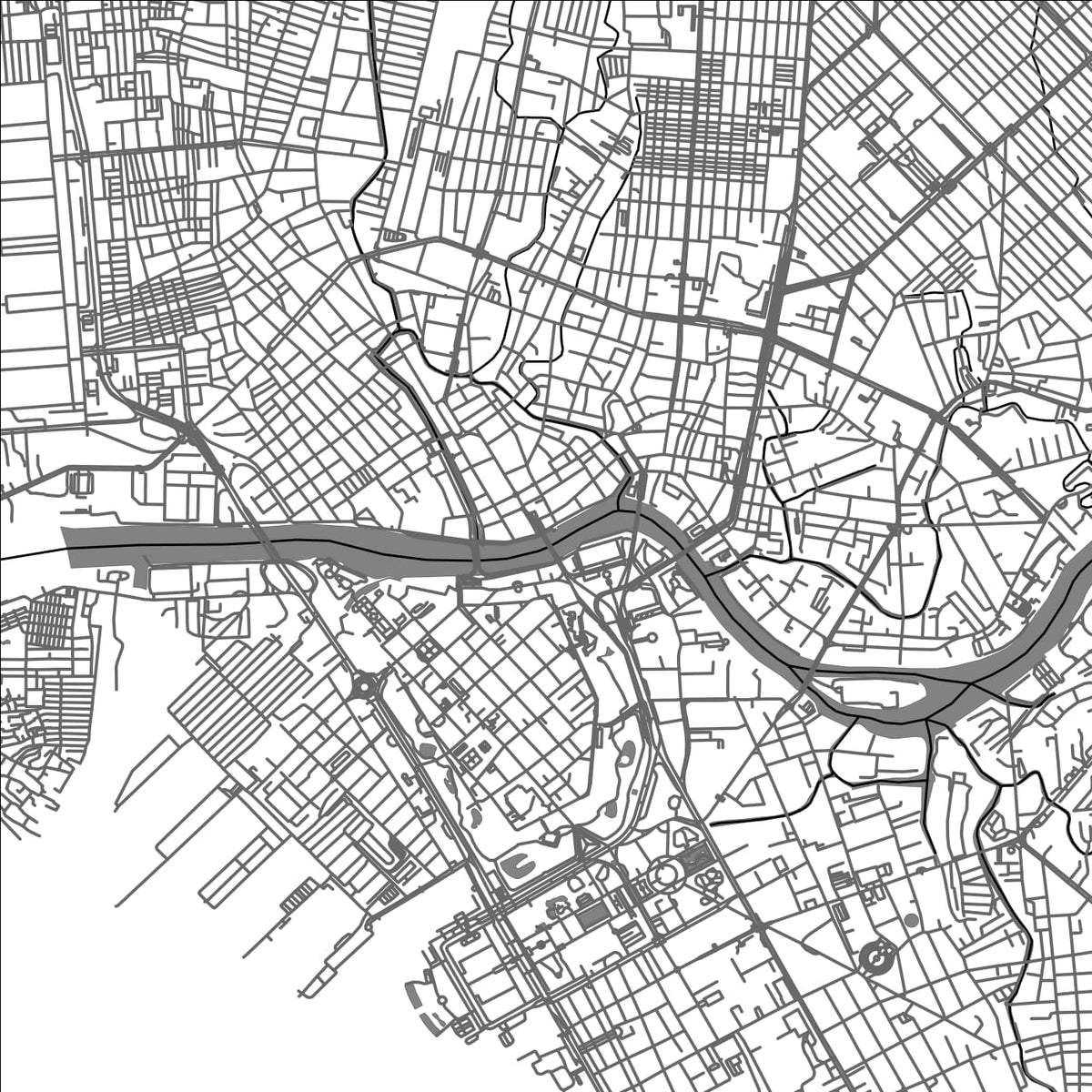 ROAD MAP OF MANILA, PHILIPPINES BY MAPBAKES